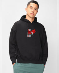 Oversized One Punch Graphic Printed Heavy GSM Hoodie