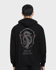 Oversized House of Dragon's Graphic Printed Heavy GSM Hoodie
