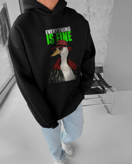Oversized FINE Graphic Printed Heavy GSM Hoodie