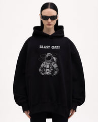 Oversized Blast OFF Graphic Printed Heavy GSM Hoodie