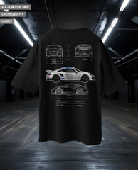 GT3 RS Schematic Oversized Graphic Tee