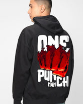 Oversized One Punch Graphic Printed Heavy GSM Hoodie