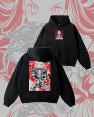 Oversized Nezuko Graphic Printed Heavy GSM Hoodie