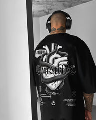 Heart Less Oversized Graphic Tee