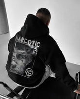 Oversized Narcotic Graphic Printed Heavy GSM Hoodie