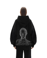 Oversized Abstract Vision Graphic Printed Heavy GSM Hoodie