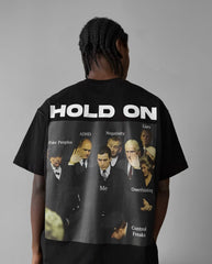 Hold On Oversized Graphic Tee