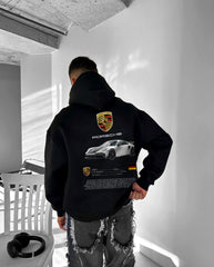 Oversized Porsche-911 Graphic Printed Heavy GSM Hoodie