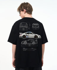 GT3 RS Schematic Oversized Graphic Tee