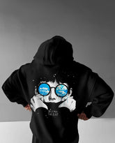 Oversized Beyond The Eyes Graphic Printed Heavy GSM Hoodie