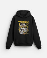 Oversized Trippin Skull Graphic Printed Heavy GSM Hoodie