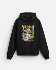 Oversized Trippin Skull Graphic Printed Heavy GSM Hoodie