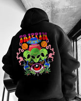 Oversized Trippin Graphic Printed Heavy GSM Hoodie