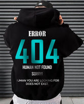 Oversized Error 404 Graphic Printed Heavy GSM Hoodie