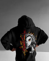 Oversized Demon Slayer Graphic Printed Heavy GSM Hoodie