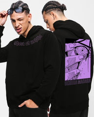 Oversized Ghost of Uchiha Graphic Printed Heavy GSM Hoodie