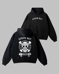 Oversized Straw Hat Graphic Printed Heavy GSM Hoodie