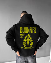 Oversized BurnFire Graphic Printed Heavy GSM Hoodie