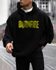 Oversized BurnFire Graphic Printed Heavy GSM Hoodie