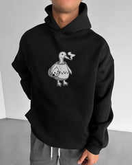 Oversized Duck Rebel Graphic Printed Heavy GSM Hoodie