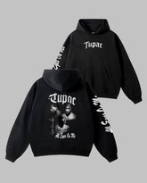 Oversized Tupac Graphic Printed Heavy GSM Hoodie