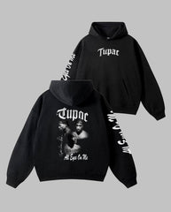 Oversized Tupac Graphic Printed Heavy GSM Hoodie