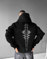 Oversized Cyber Venom Graphic Printed Heavy GSM Hoodie