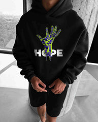 Oversized Deadly Last Hope Graphic Printed Heavy GSM Hoodie