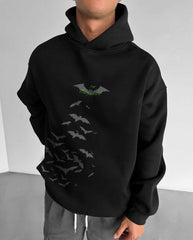 Oversized Dark-Knight Graphic Printed Heavy GSM Hoodie