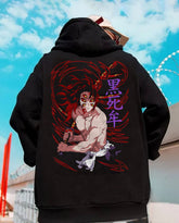 Oversized Demon Blade Graphic Printed Heavy GSM Hoodie