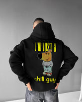 Oversized Chill Guy Graphic Printed Heavy GSM Hoodie