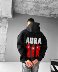 Oversized Aura Graphic Printed Heavy GSM Hoodie