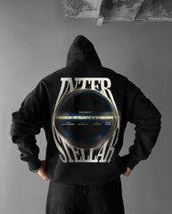 Oversized Interstellar Graphic Printed Heavy GSM Hoodie