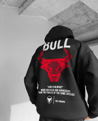 Oversized Bull Graphic Printed Heavy GSM Hoodie