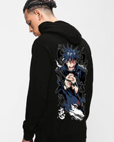 Oversized Shadow Wolf Graphic Printed Heavy GSM Hoodie