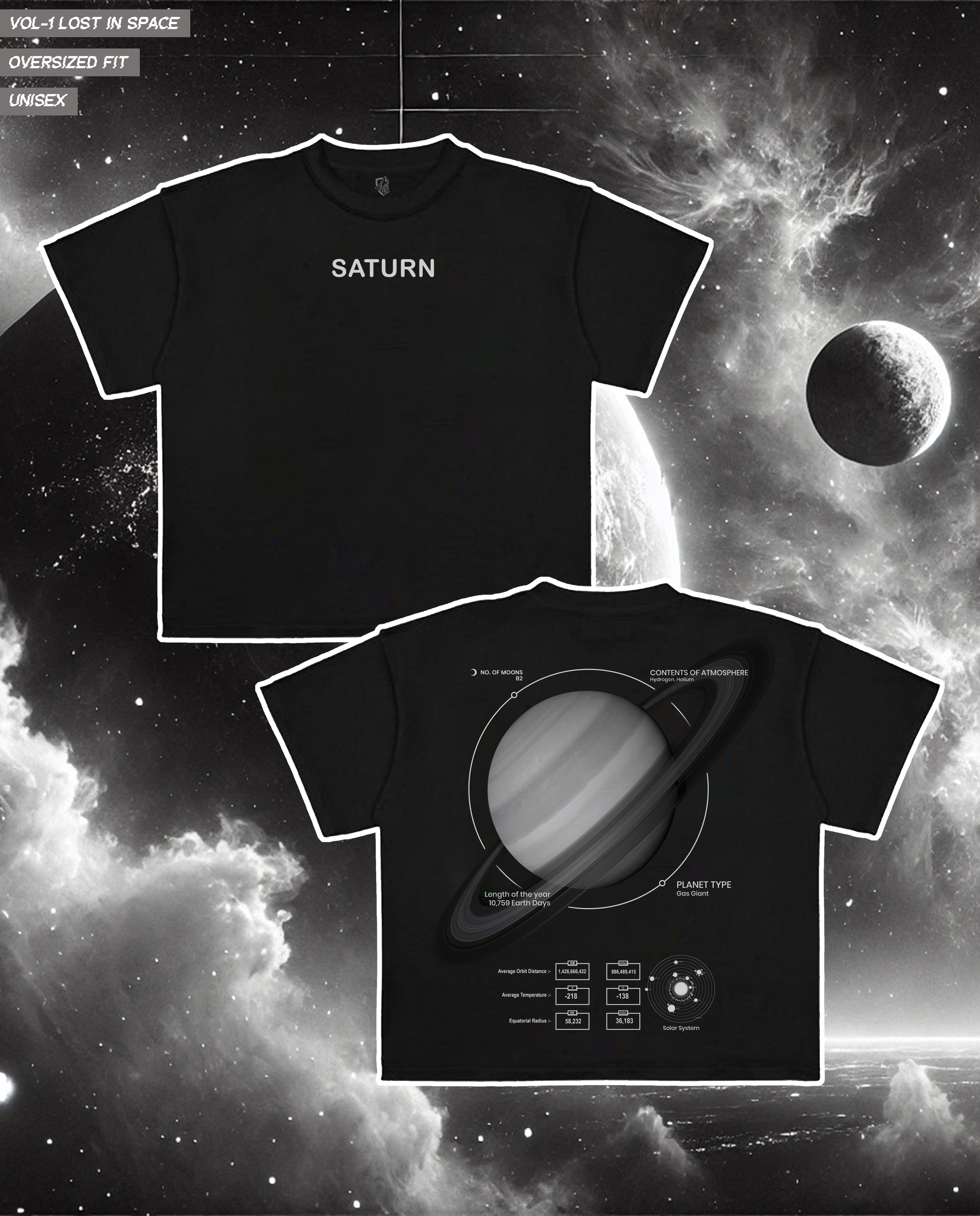 SATURN Oversized Graphic Tee