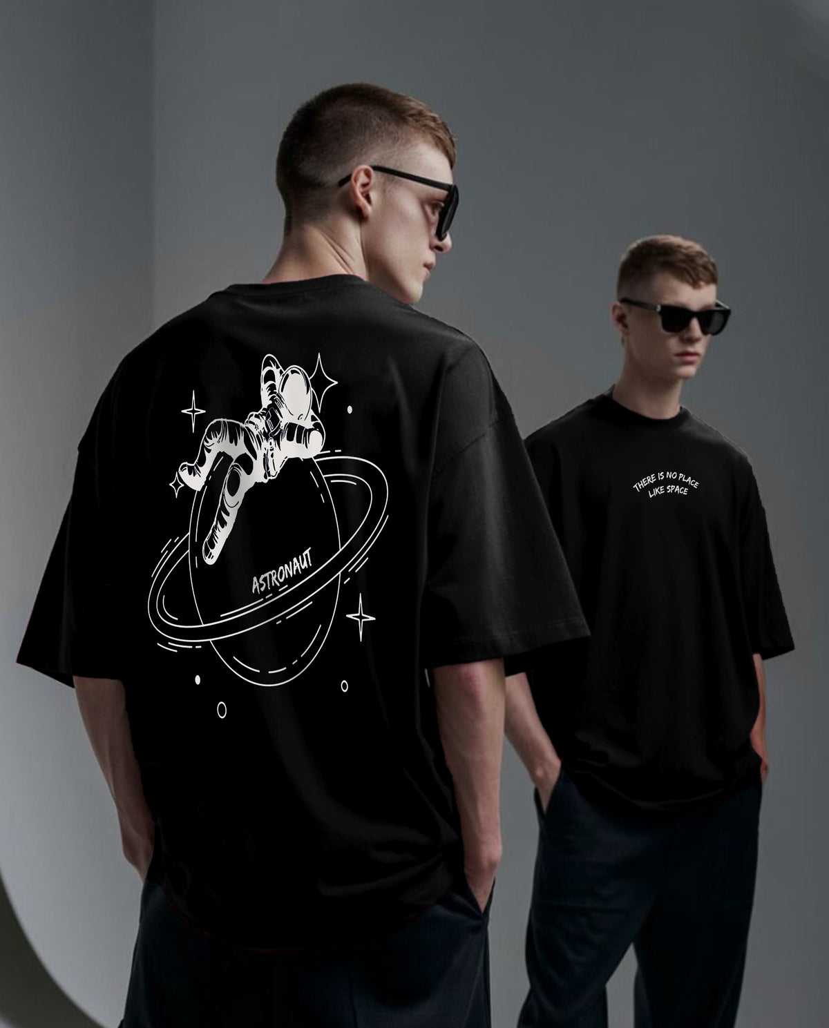 No Place Like Space Oversized Graphic Tee