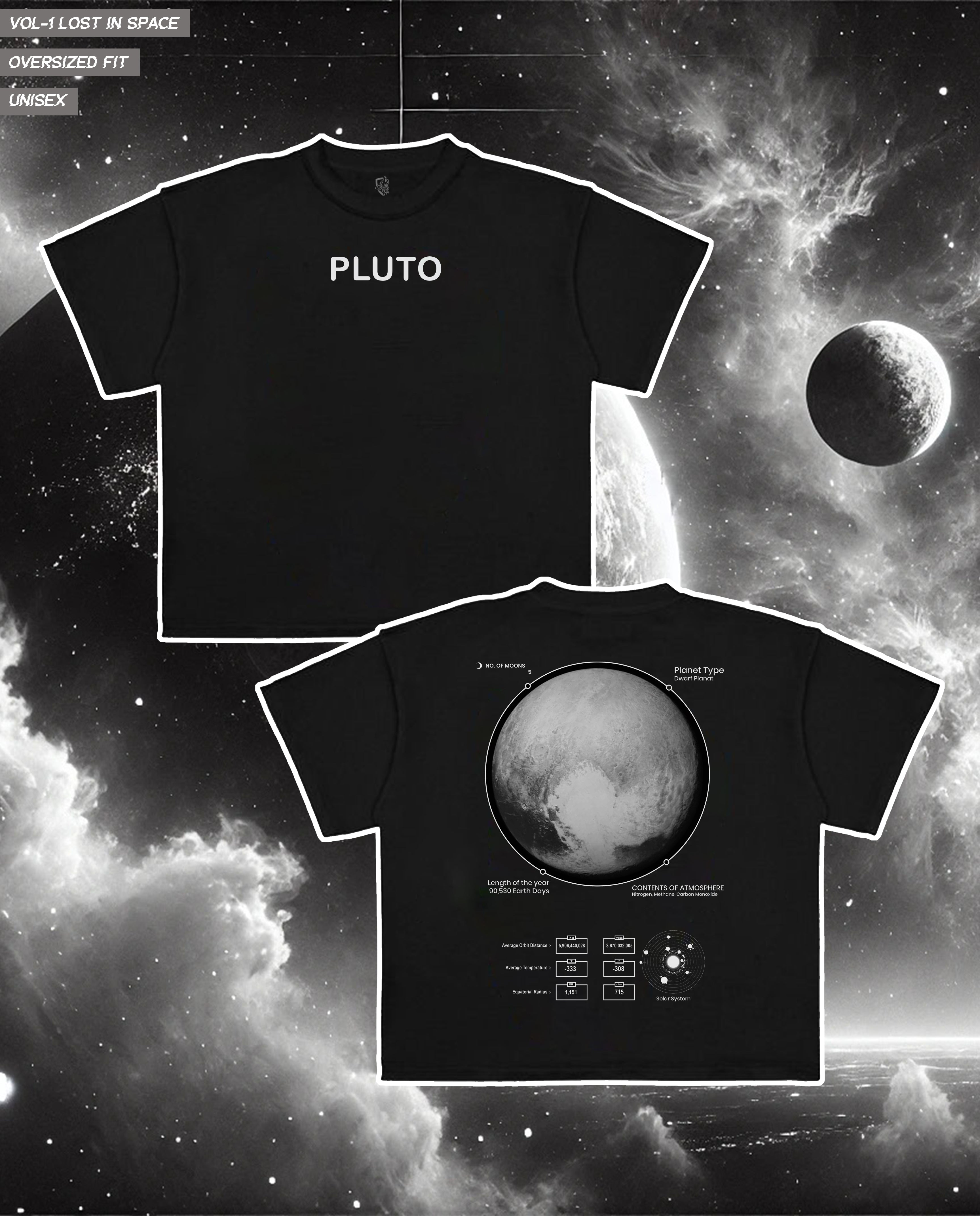 PLUTO Oversized Graphic Tee