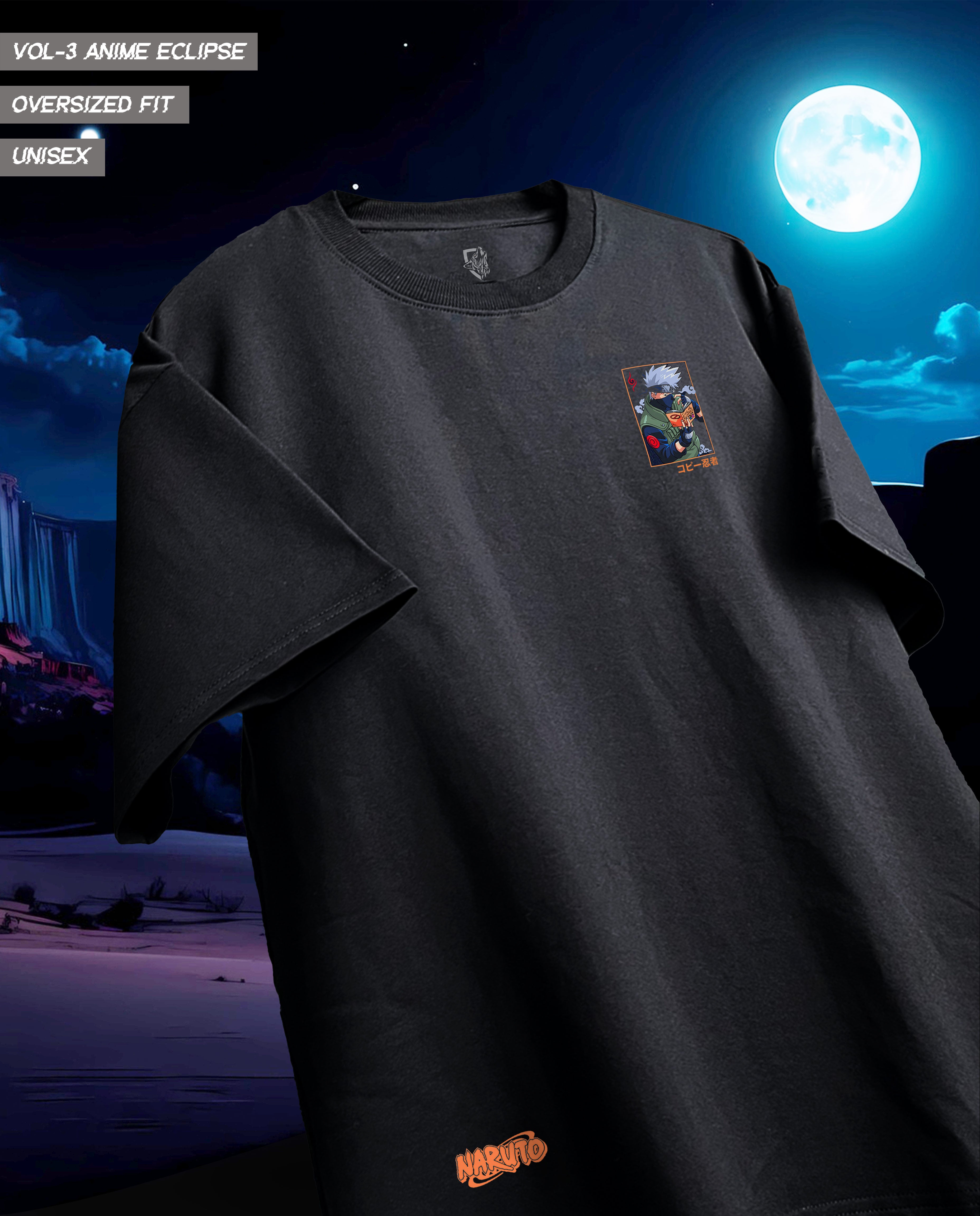Kakashi Hatake Oversized Graphic Tee