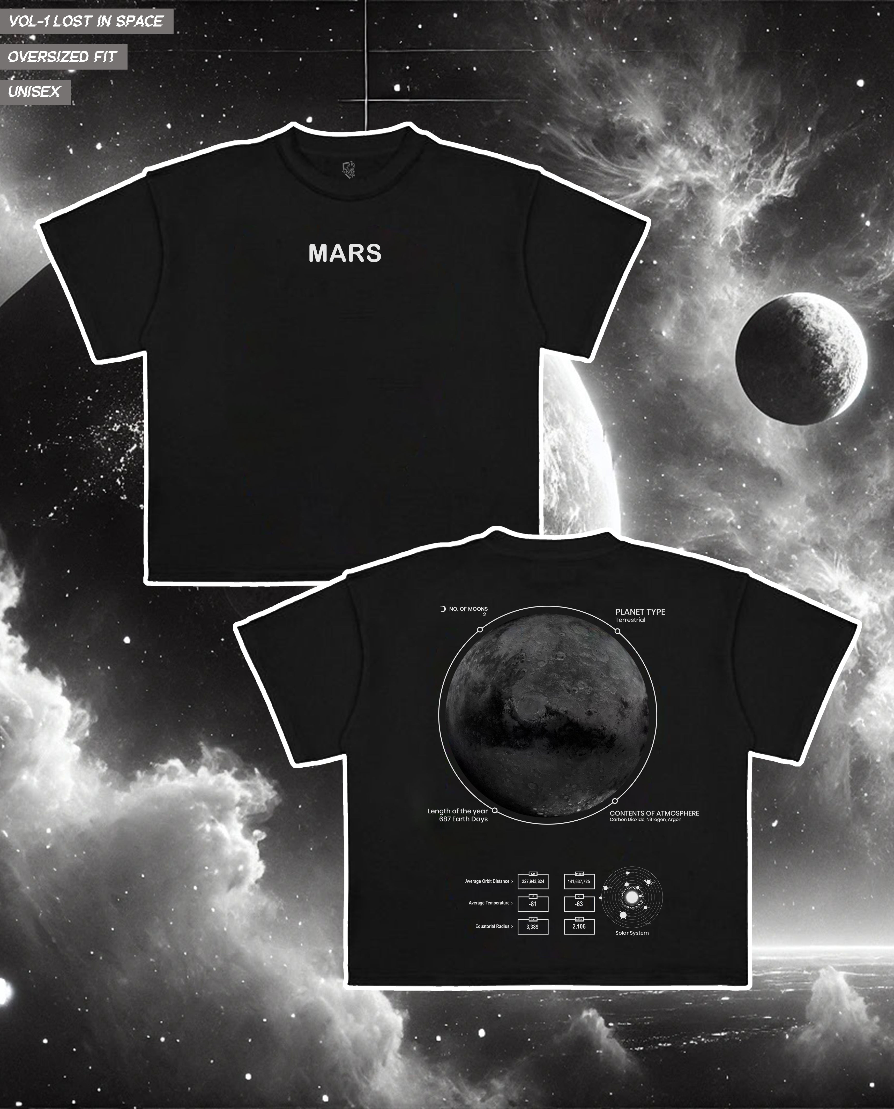 Mars Oversized Graphic Tee