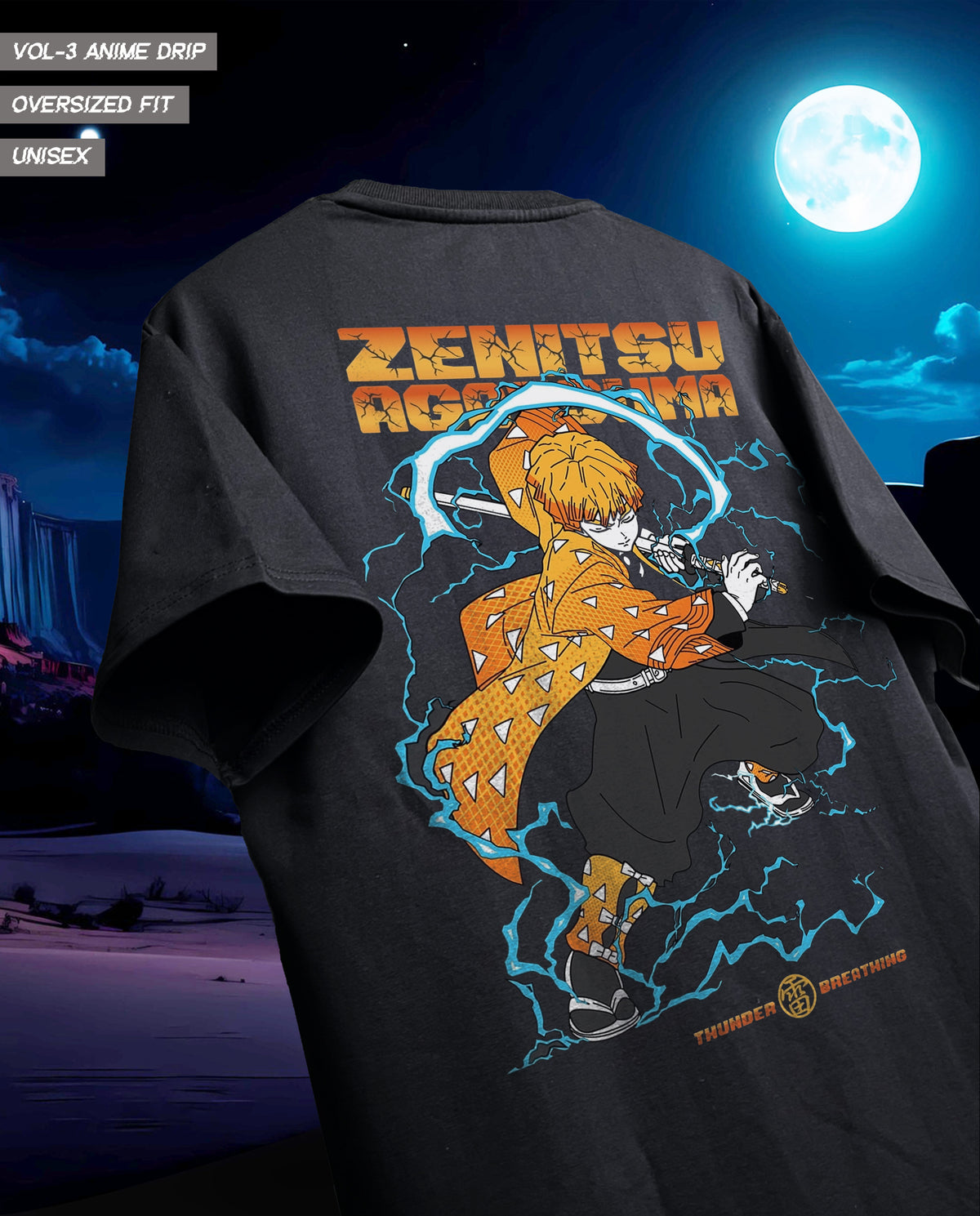 Zenitsu Agatsuma  Oversized Graphic Tee