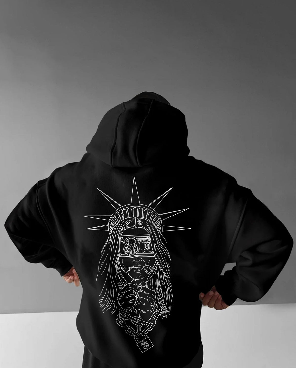 Oversized Money Speak's Graphic Printed Heavy GSM Hoodie