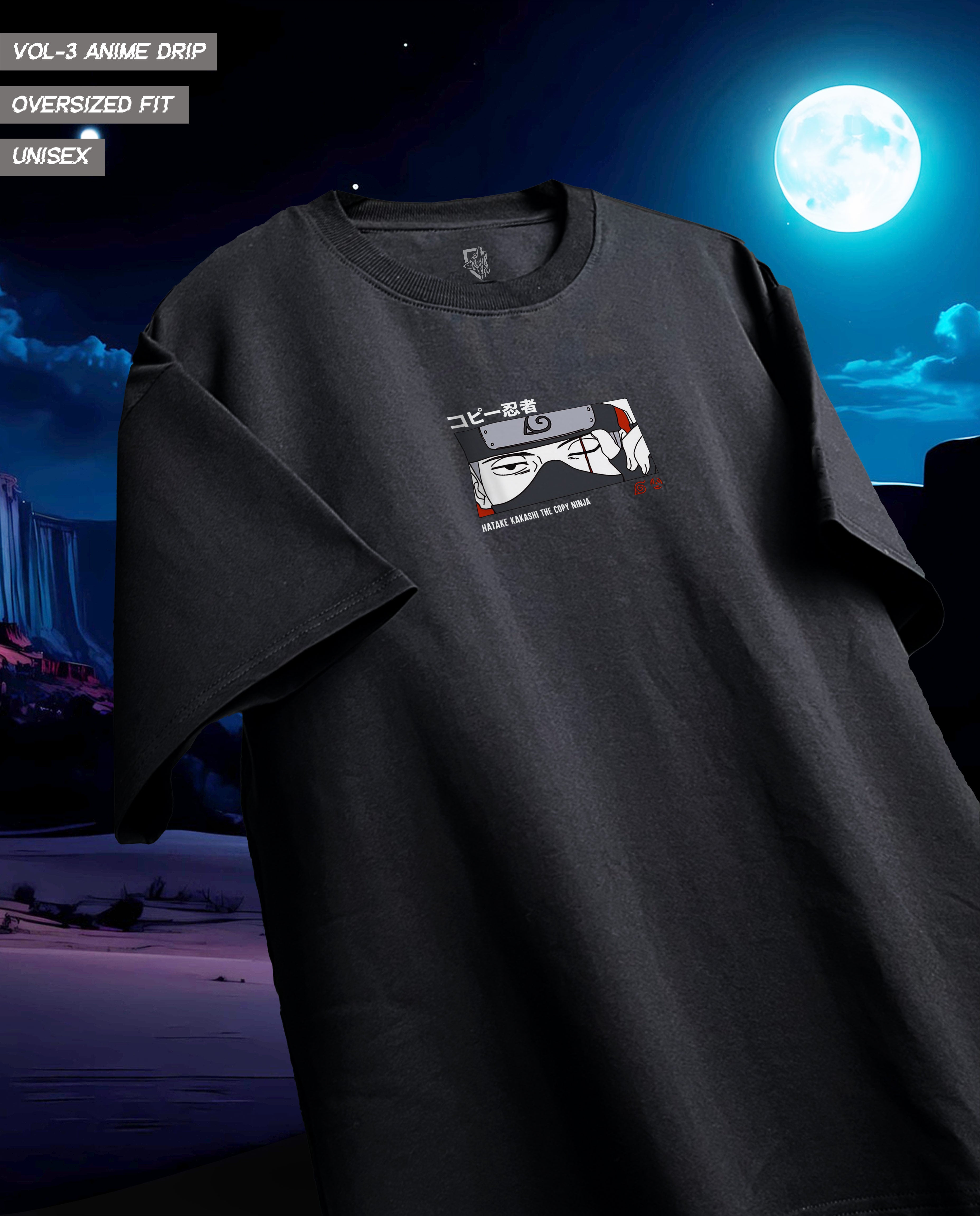 Kakashi Hatake Oversized Graphic Tee