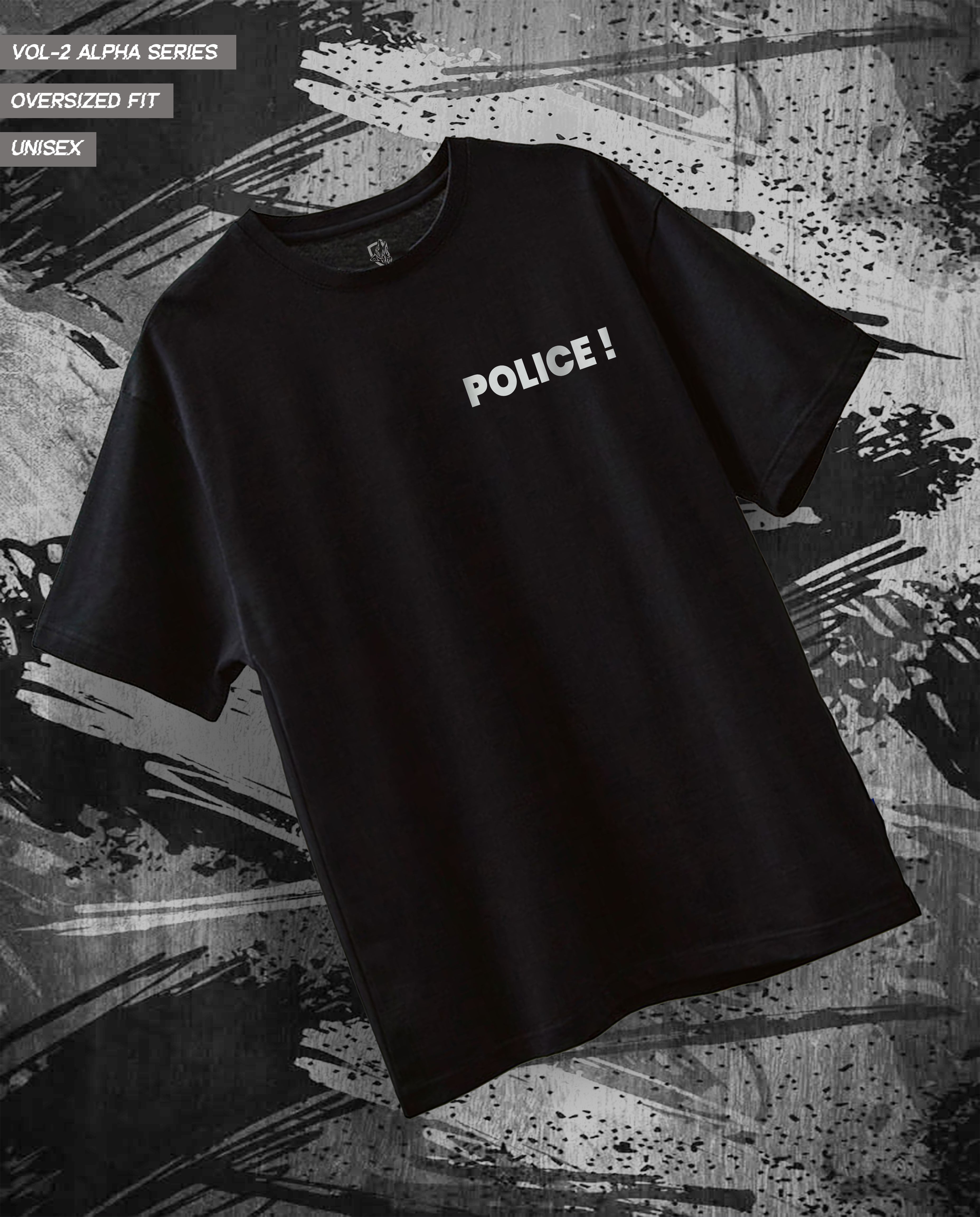 See Da Police Oversized Graphic Tee