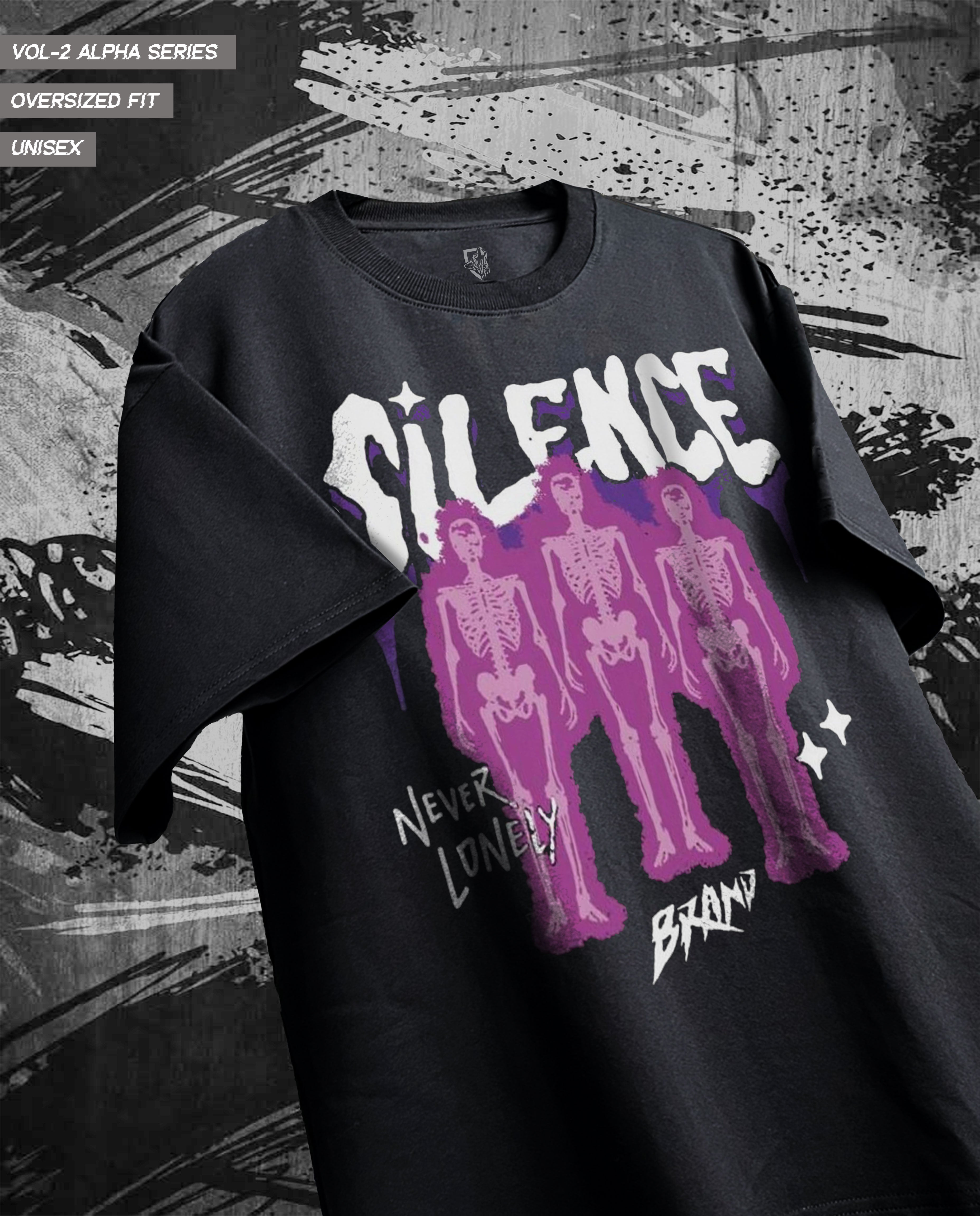 Silent Shadows Oversized Graphic Tee