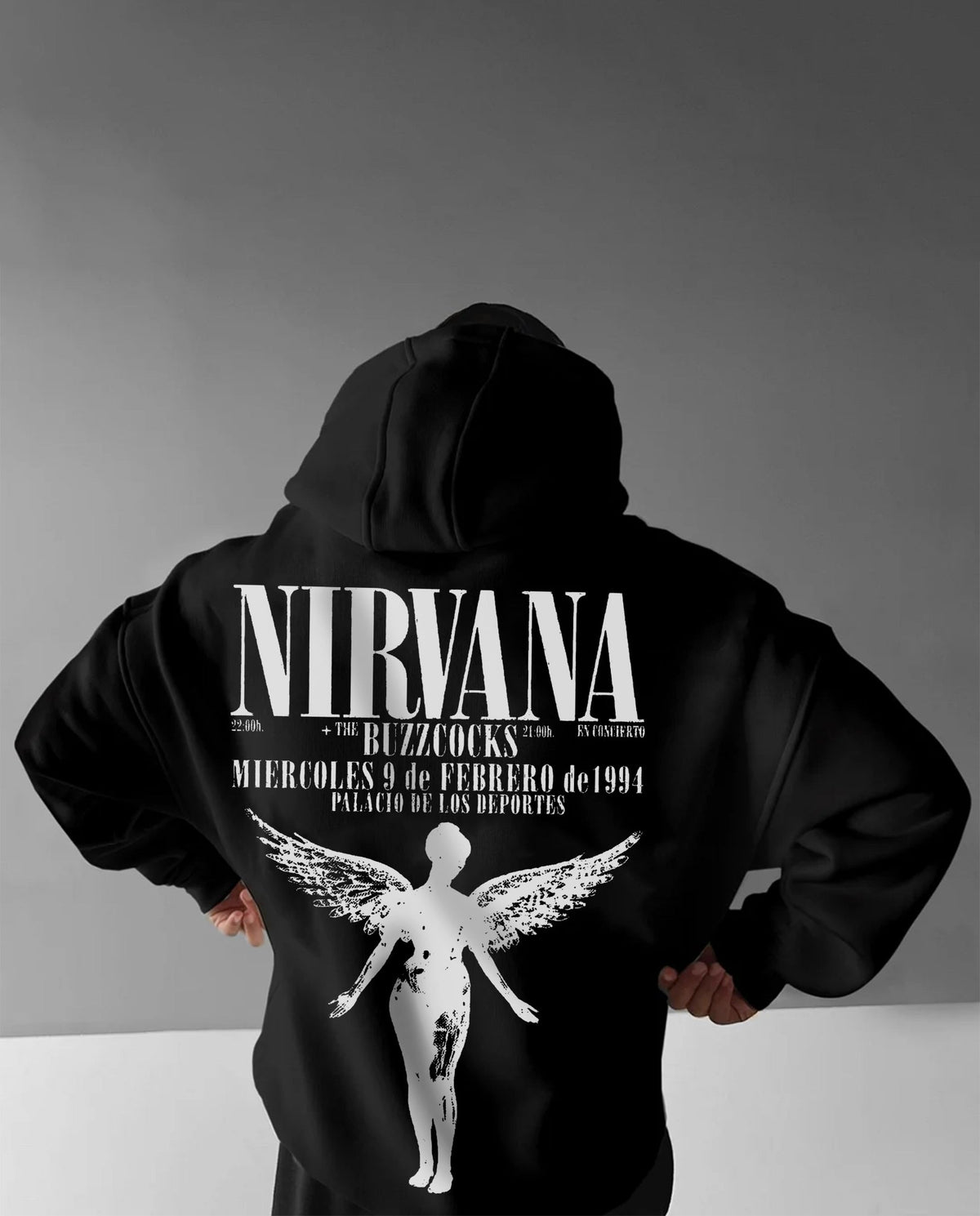 Oversized Nirvana Graphic Printed Heavy GSM Hoodie