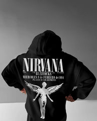 Oversized Nirvana Graphic Printed Heavy GSM Hoodie