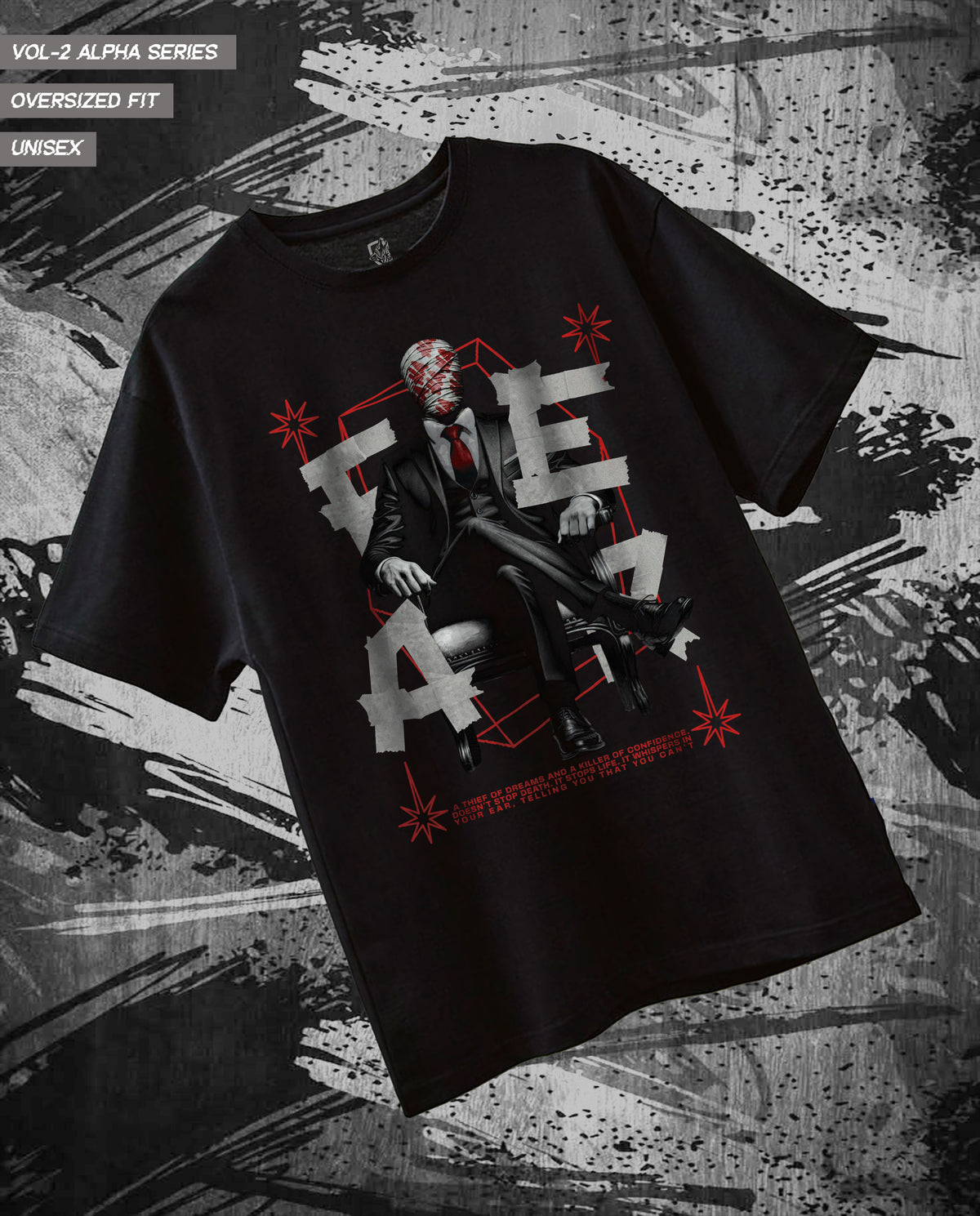 Fear Oversized Graphic Tee