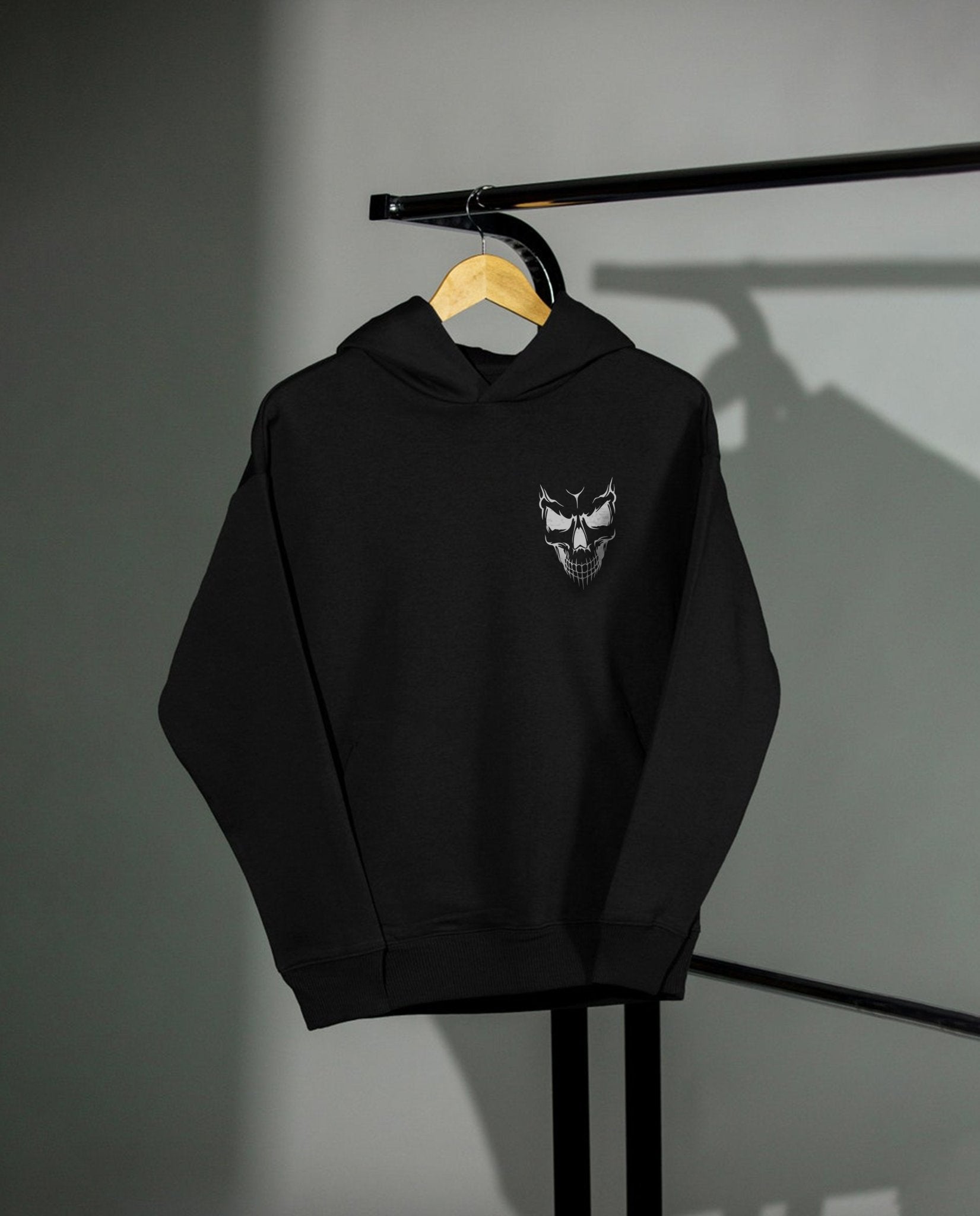 Oversized Skull Graphic Printed Heavy GSM Hoodie