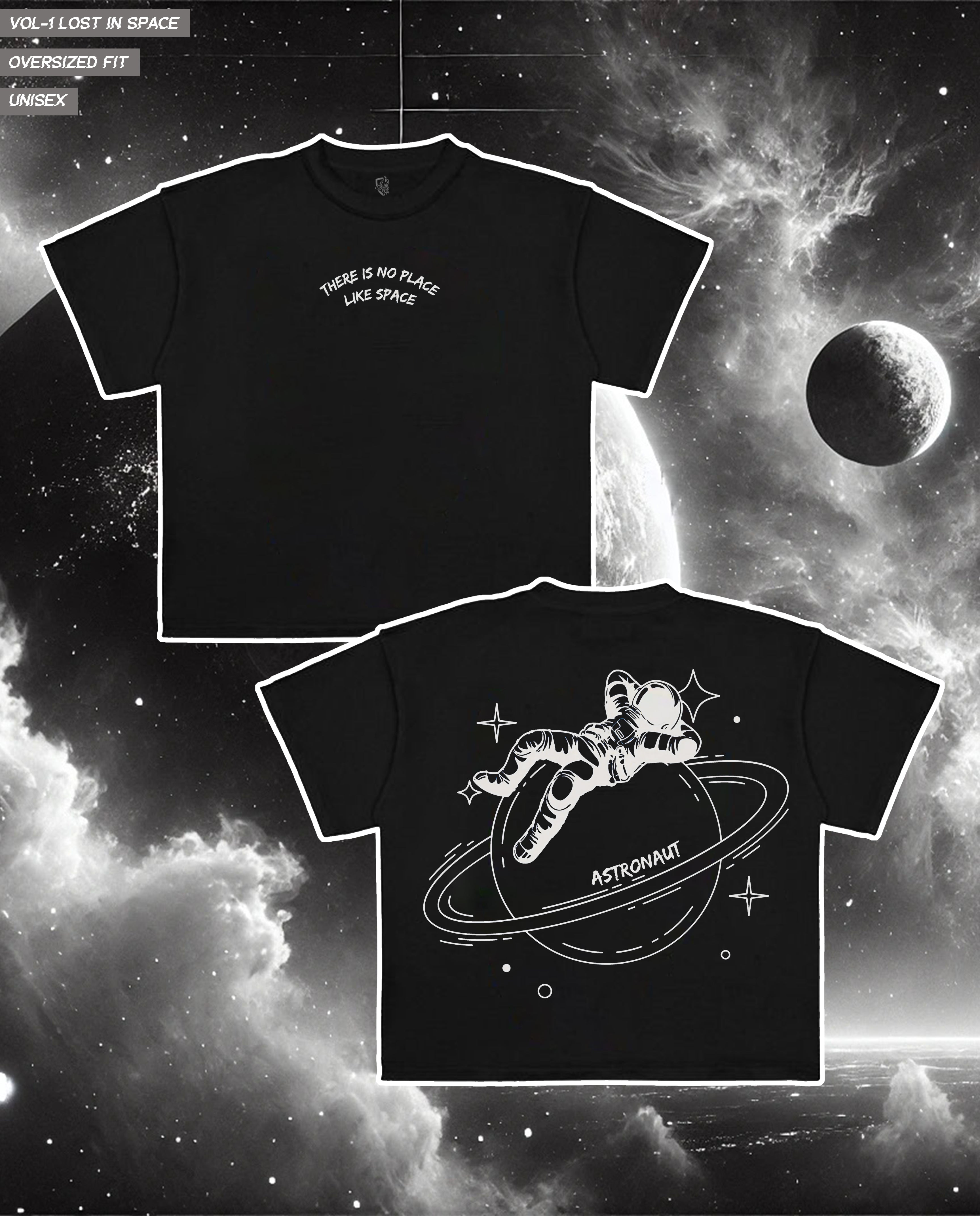No Place Like Space Oversized Graphic Tee